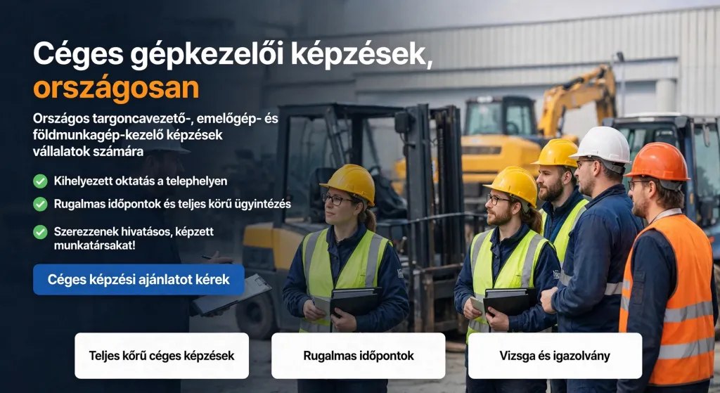 Gépkezelő képzés cégeknek