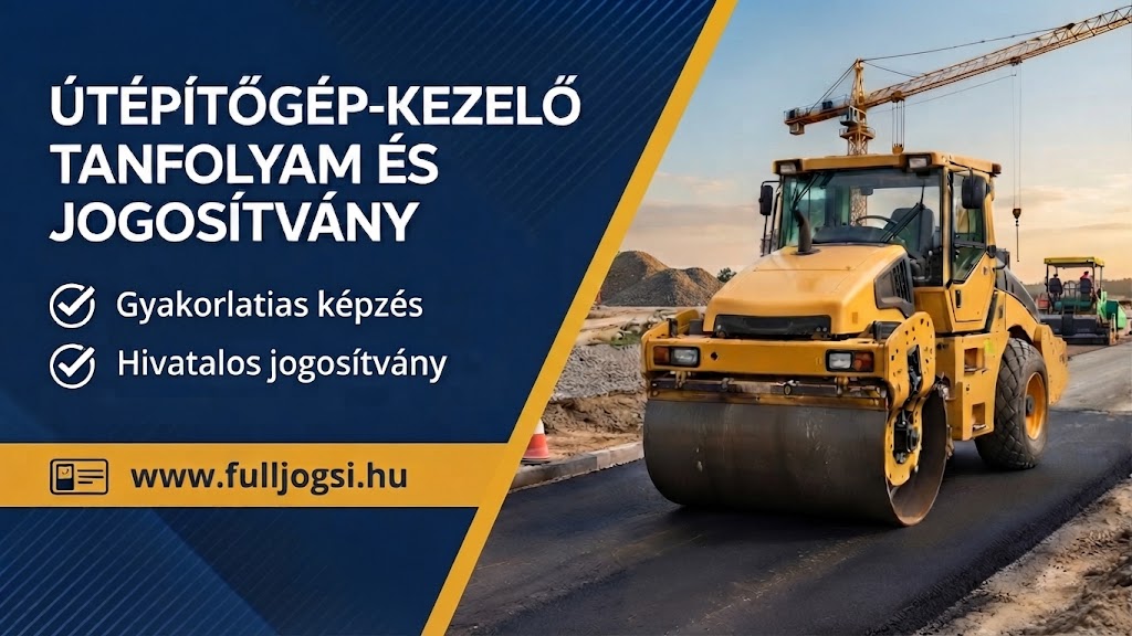 útépítőgépkezelő tanfolyam